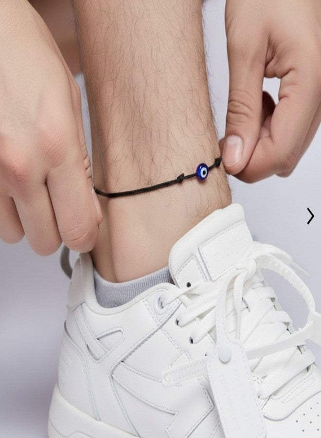 Luck Strings Evil Eye Black Cord Anklet Bracelet for Women Men Teen String Waterproof Adjustable Ankle Bracelets Minimalist Jewelry Unisex Beach - Image 4